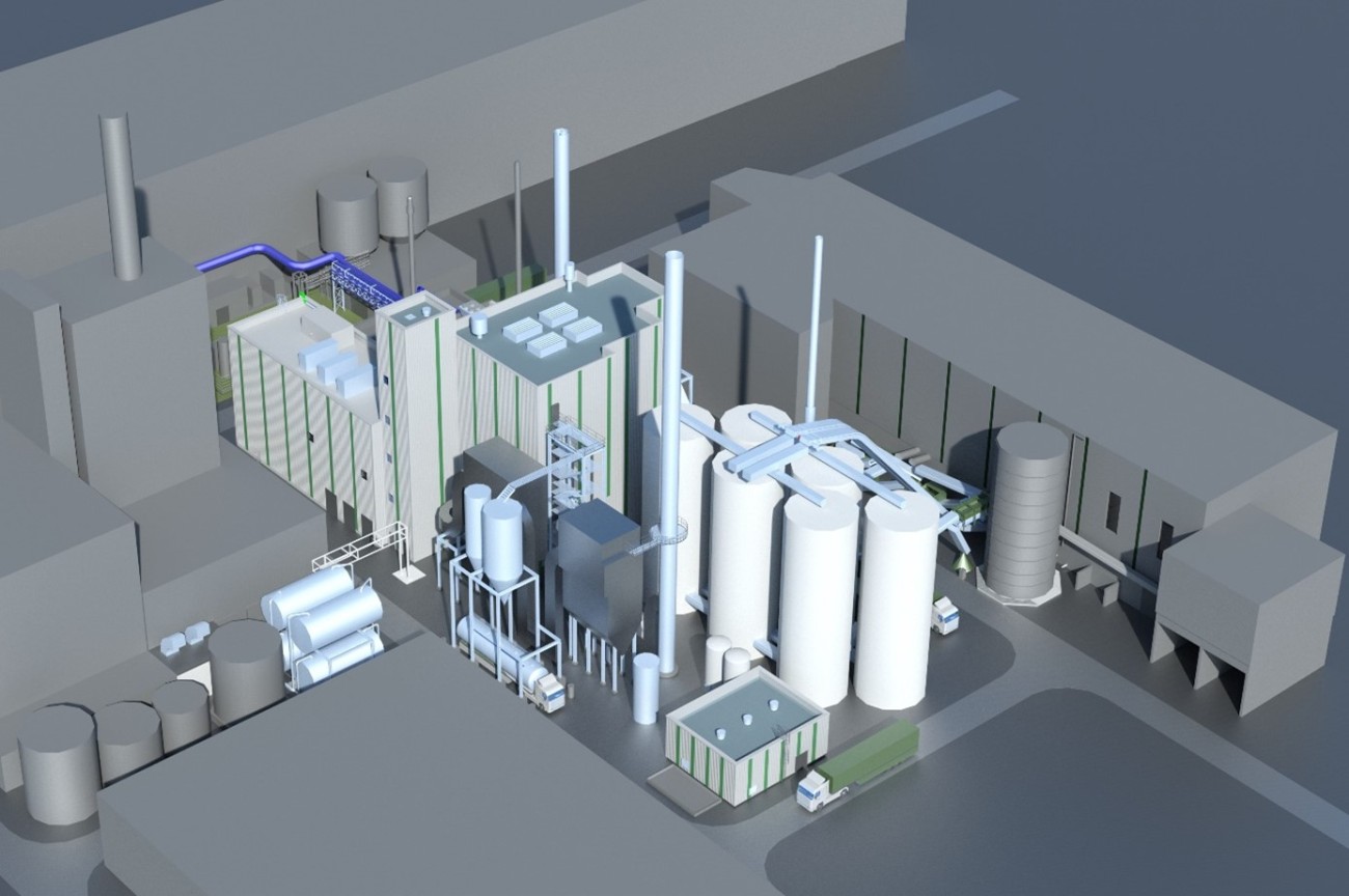 Neubau einer Abfallmitverbrennungsanlage sowie von zwei Großwasserraumkessel in Aschaffenburg, Bayern