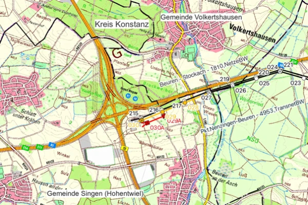 Erneuerung der Leitungseinführung zum Umspannwerk Beuren