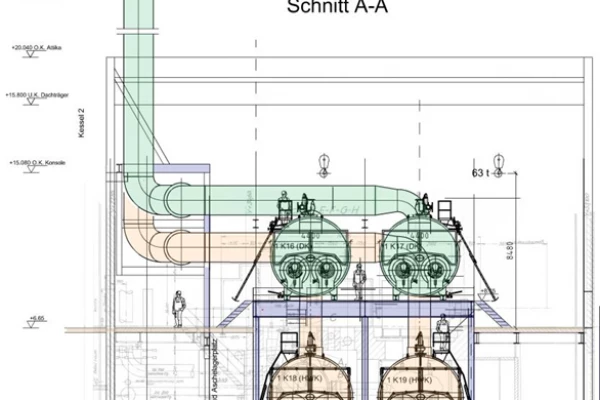 Neubau einer Heißwasser- und Dampfkesselanlage