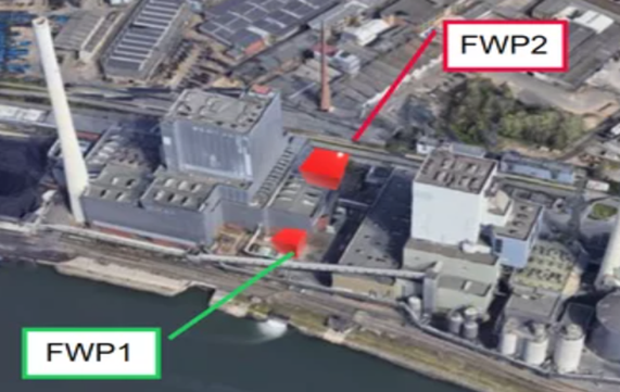 Die Flusswärmepumpe 2 soll auf dem Gelände der Grosskraftwerk Mannheim AG (GKM) in der Nähe zur ersten FWP errichtet werden 